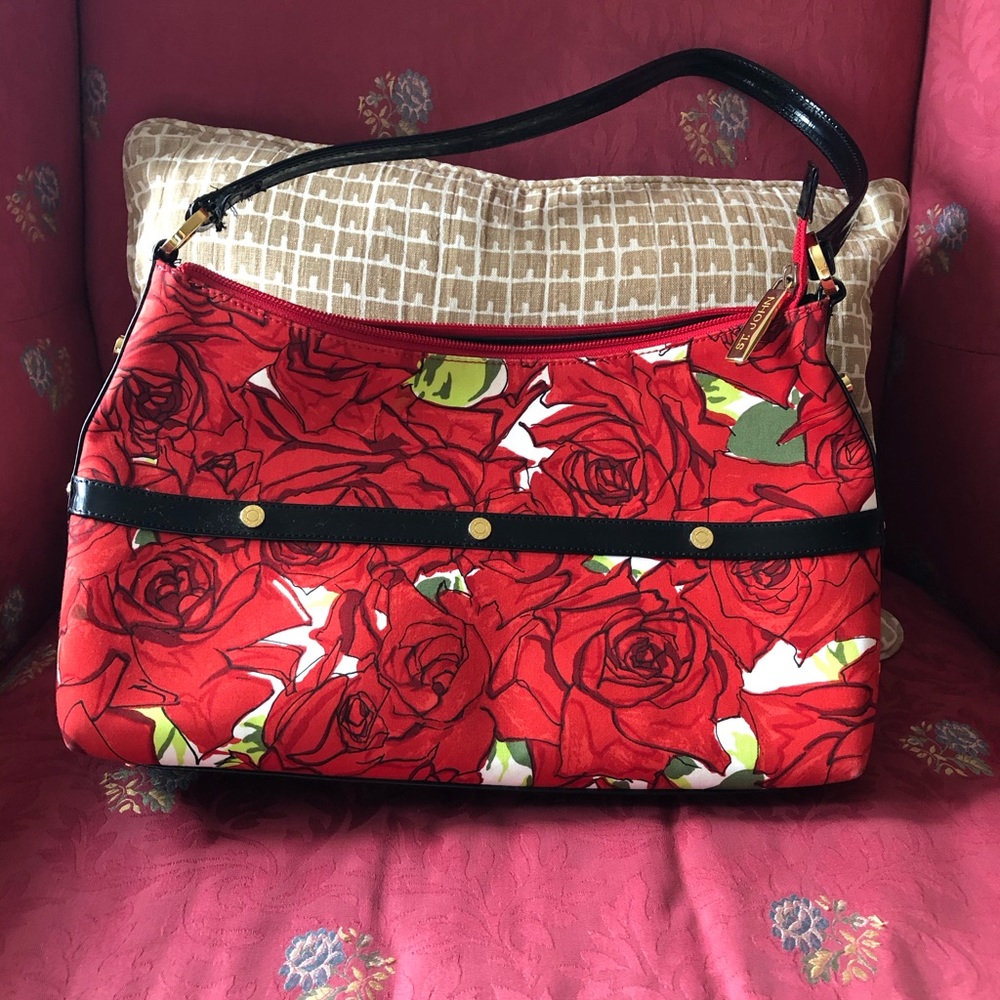 St. John red rose handbag